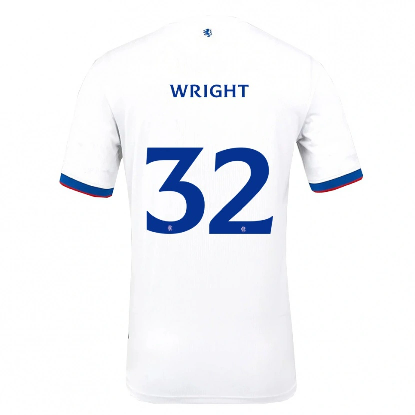 Danxen Hombre Camiseta Kieran Wright #32 Blanco Rojo Azul 2ª Equipación 2025/26 La Camisa México