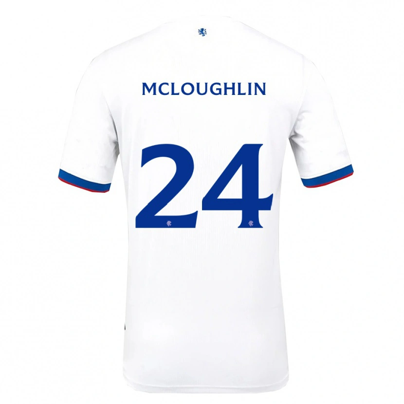Danxen Hombre Camiseta Olivia Mcloughlin #24 Blanco Rojo Azul 2ª Equipación 2025/26 La Camisa México