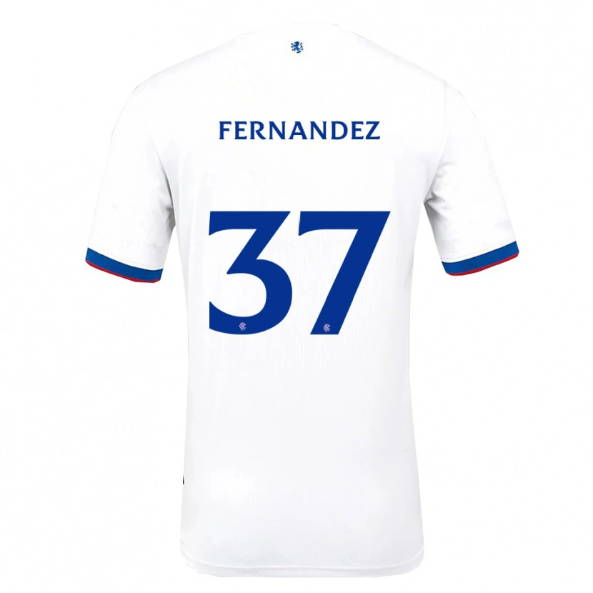 Danxen Hombre Camiseta Emmanuel Fernandez #37 Blanco Rojo Azul 2ª Equipación 2025/26 La Camisa México