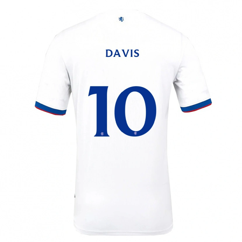 Danxen Hombre Camiseta Steven Davis #10 Blanco Rojo Azul 2ª Equipación 2025/26 La Camisa México