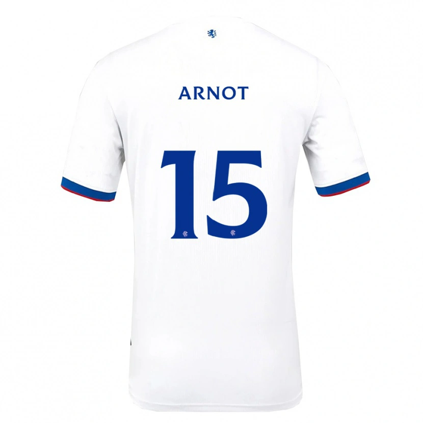 Danxen Hombre Camiseta Lizzie Arnot #15 Blanco Rojo Azul 2ª Equipación 2025/26 La Camisa México