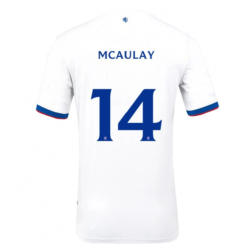 Danxen Hombre Camiseta Mia Mcaulay #14 Blanco Rojo Azul 2ª Equipación 2025/26 La Camisa México