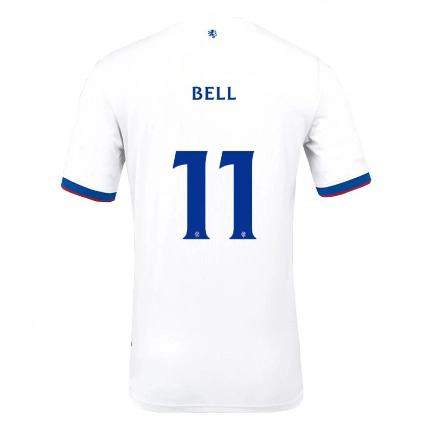 Danxen Hombre Camiseta Megan Bell #11 Blanco Rojo Azul 2ª Equipación 2025/26 La Camisa México