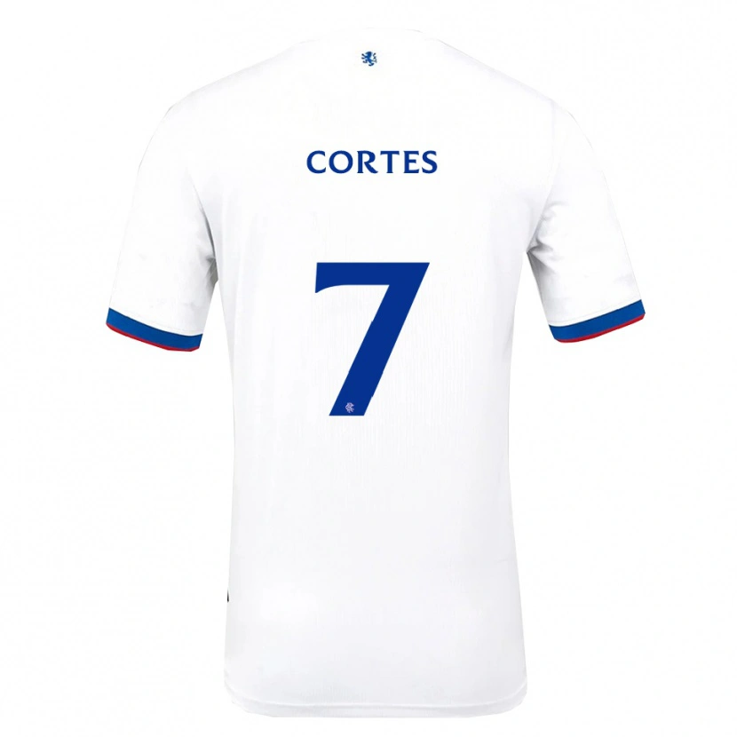 Danxen Hombre Camiseta Óscar Cortés #7 Blanco Rojo Azul 2ª Equipación 2025/26 La Camisa México