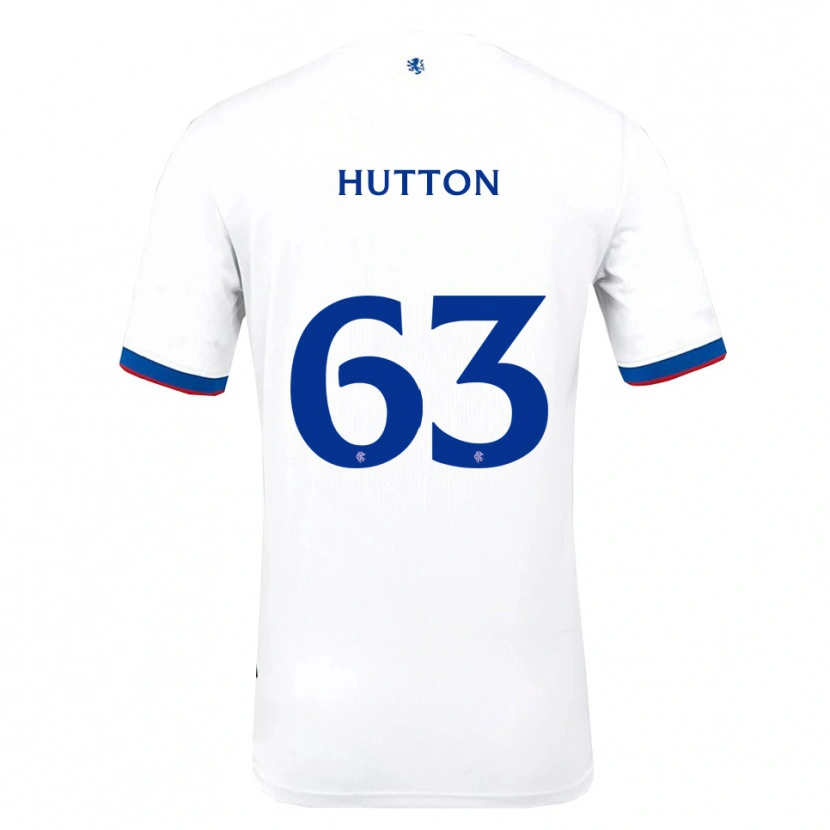 Danxen Hombre Camiseta Zander Hutton #63 Blanco Rojo Azul 2ª Equipación 2025/26 La Camisa México