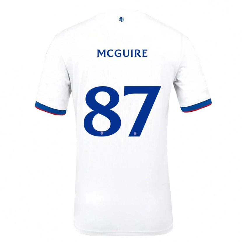 Danxen Hombre Camiseta Rydnn Mcguire #87 Blanco Rojo Azul 2ª Equipación 2025/26 La Camisa México