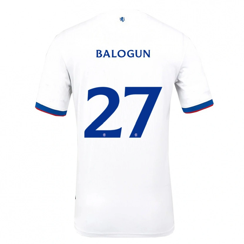 Danxen Hombre Camiseta Leon Balogun #27 Blanco Rojo Azul 2ª Equipación 2025/26 La Camisa México