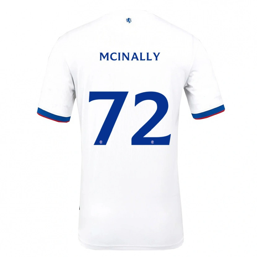 Danxen Hombre Camiseta Darren Mcinally #72 Blanco Rojo Azul 2ª Equipación 2025/26 La Camisa México