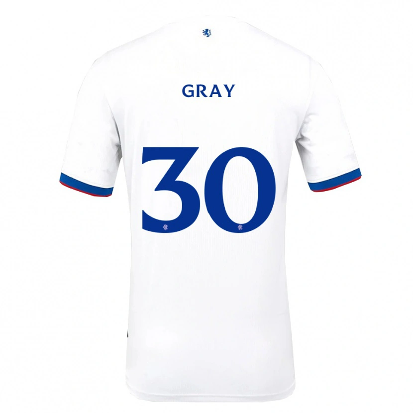 Danxen Hombre Camiseta Georgia Gray #30 Blanco Rojo Azul 2ª Equipación 2025/26 La Camisa México