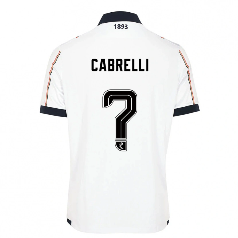 Danxen Hombre Camiseta David Cabrelli #0 Blanco Azul Marino Rojo 2ª Equipación 2025/26 La Camisa México