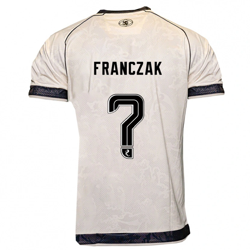 Danxen Hombre Camiseta Emil Franczak #0 Blanco Negro 2ª Equipación 2025/26 La Camisa México