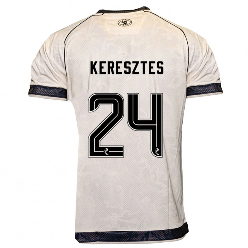 Danxen Hombre Camiseta Krisztián Keresztes #24 Blanco Negro 2ª Equipación 2025/26 La Camisa México