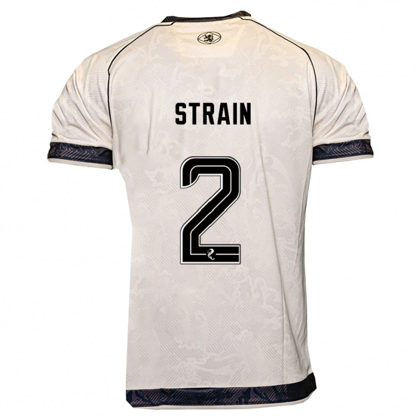 Danxen Hombre Camiseta Ryan Strain #2 Blanco Negro 2ª Equipación 2025/26 La Camisa México