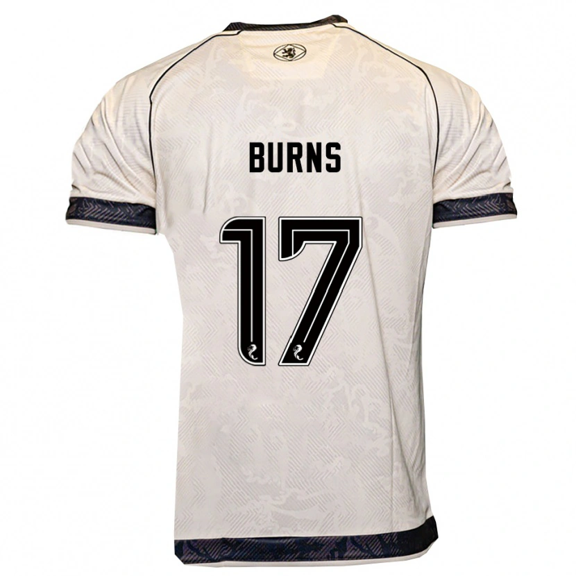 Danxen Hombre Camiseta Megan Burns #17 Blanco Negro 2ª Equipación 2025/26 La Camisa México