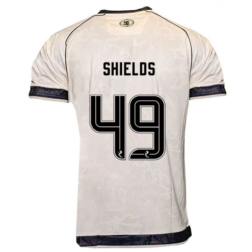 Danxen Hombre Camiseta Conal Shields #49 Blanco Negro 2ª Equipación 2025/26 La Camisa México