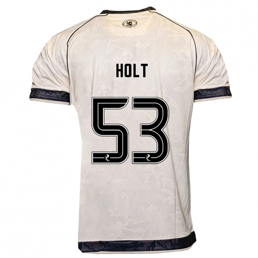 Danxen Hombre Camiseta Josh Holt #53 Blanco Negro 2ª Equipación 2025/26 La Camisa México