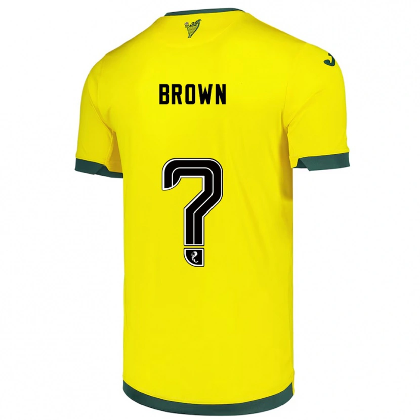 Danxen Hombre Camiseta Fraser Brown #0 Amarillo Verde 2ª Equipación 2025/26 La Camisa México