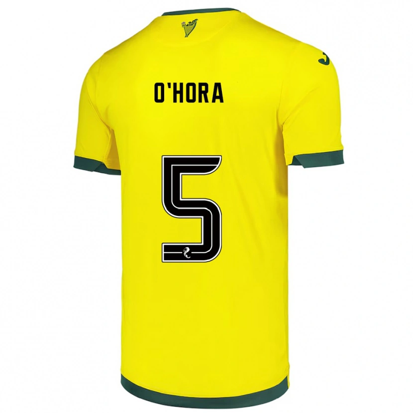 Danxen Hombre Camiseta Warren O'hora #5 Amarillo Verde 2ª Equipación 2025/26 La Camisa México