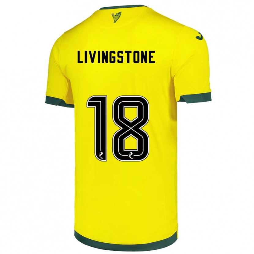 Danxen Hombre Camiseta Rosie Livingstone #18 Amarillo Verde 2ª Equipación 2025/26 La Camisa México