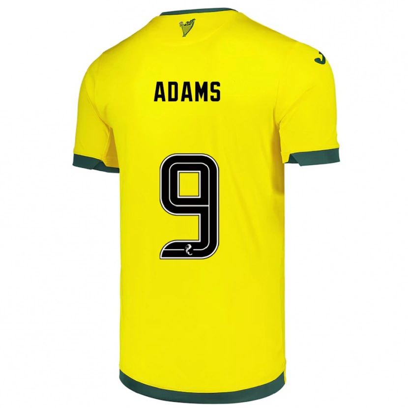 Danxen Hombre Camiseta Eilidh Adams #9 Amarillo Verde 2ª Equipación 2025/26 La Camisa México