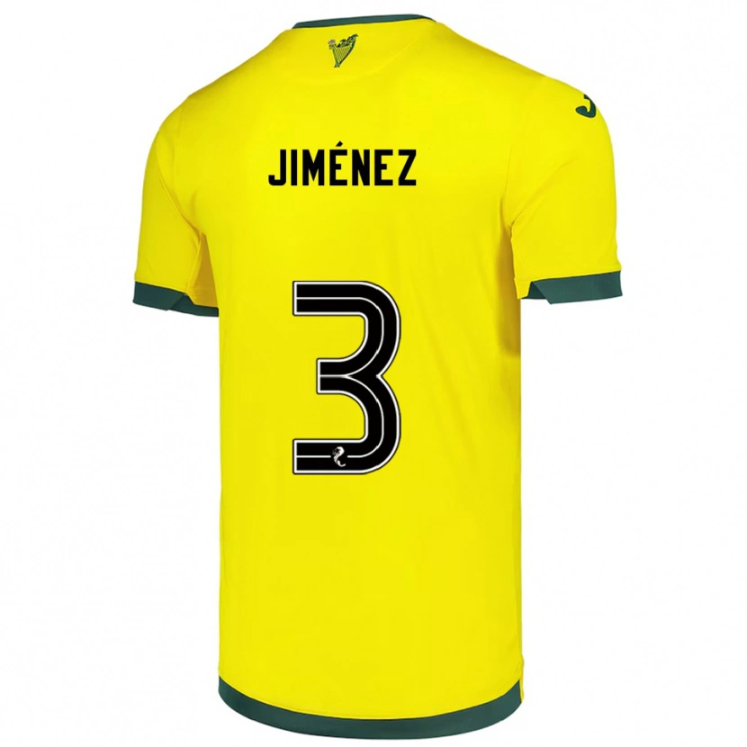 Danxen Hombre Camiseta Logan Jiménez #3 Amarillo Verde 2ª Equipación 2025/26 La Camisa México