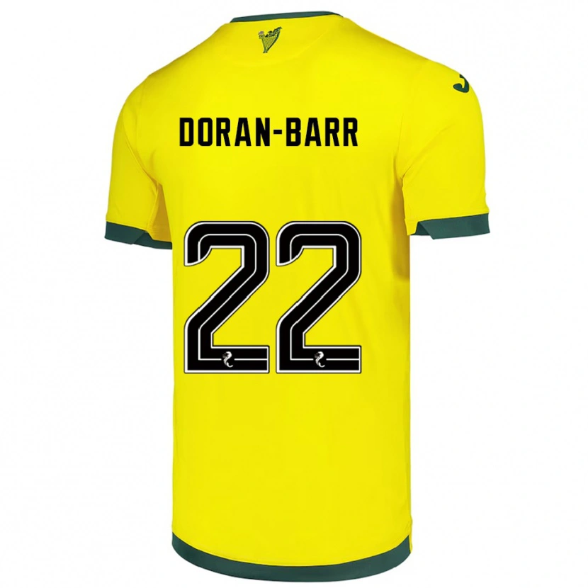Danxen Hombre Camiseta Lauren Doran-Barr #22 Amarillo Verde 2ª Equipación 2025/26 La Camisa México