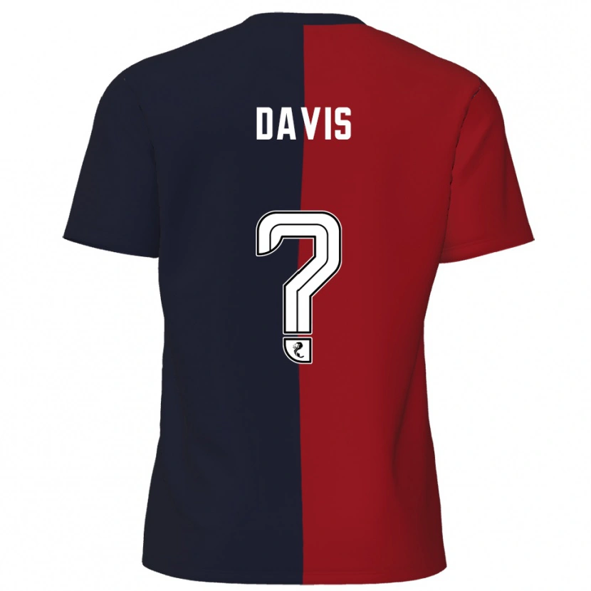 Danxen Hombre Camiseta Aaron Davis #0 Rojo Azul Marino 2ª Equipación 2025/26 La Camisa México