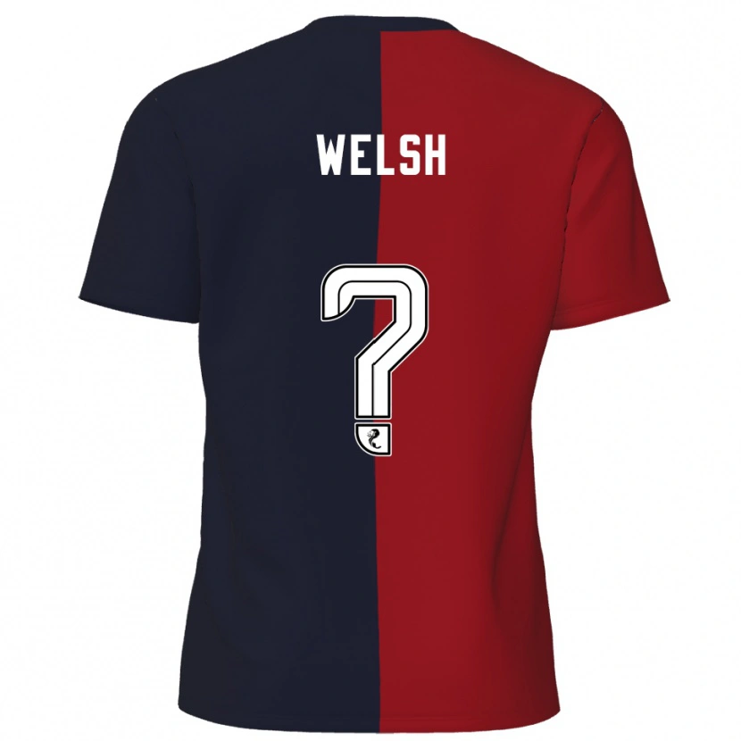 Danxen Hombre Camiseta Cobi Welsh #0 Rojo Azul Marino 2ª Equipación 2025/26 La Camisa México