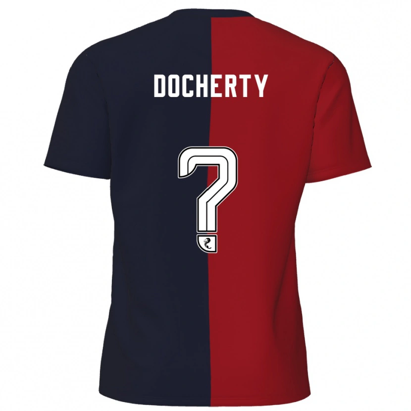 Danxen Hombre Camiseta Clare Docherty #0 Rojo Azul Marino 2ª Equipación 2025/26 La Camisa México