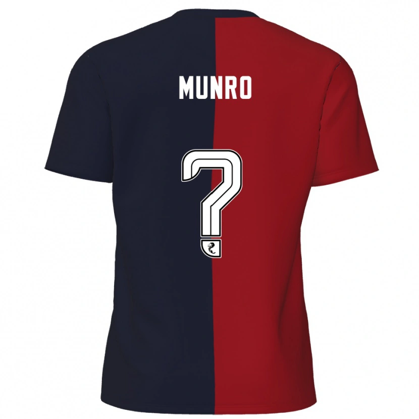 Danxen Hombre Camiseta Kirsty Munro #0 Rojo Azul Marino 2ª Equipación 2025/26 La Camisa México