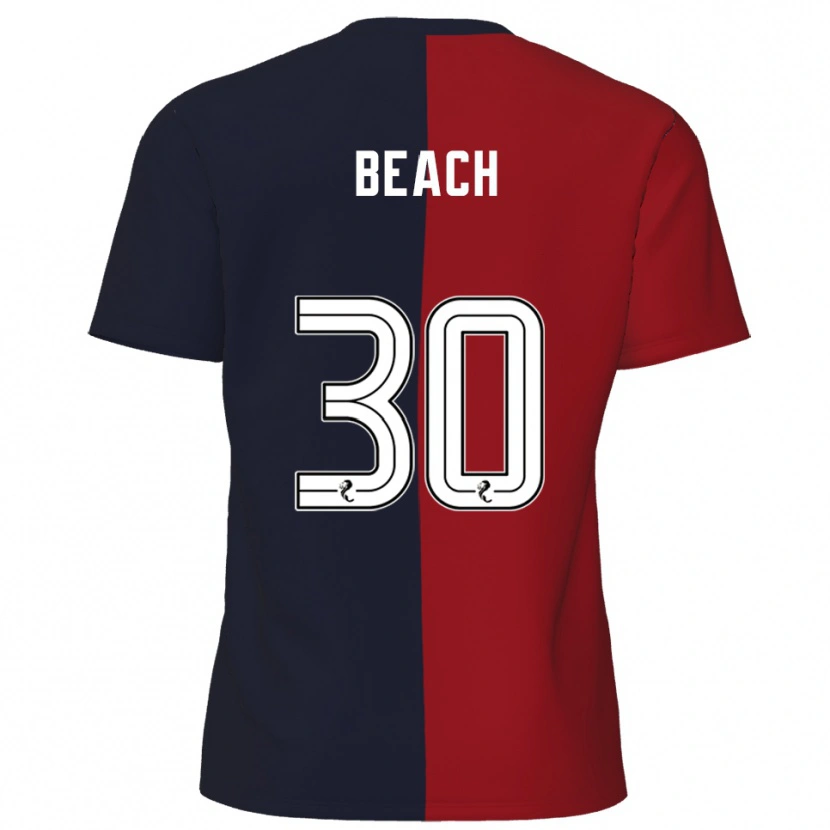 Danxen Hombre Camiseta Eddie Beach #30 Rojo Azul Marino 2ª Equipación 2025/26 La Camisa México