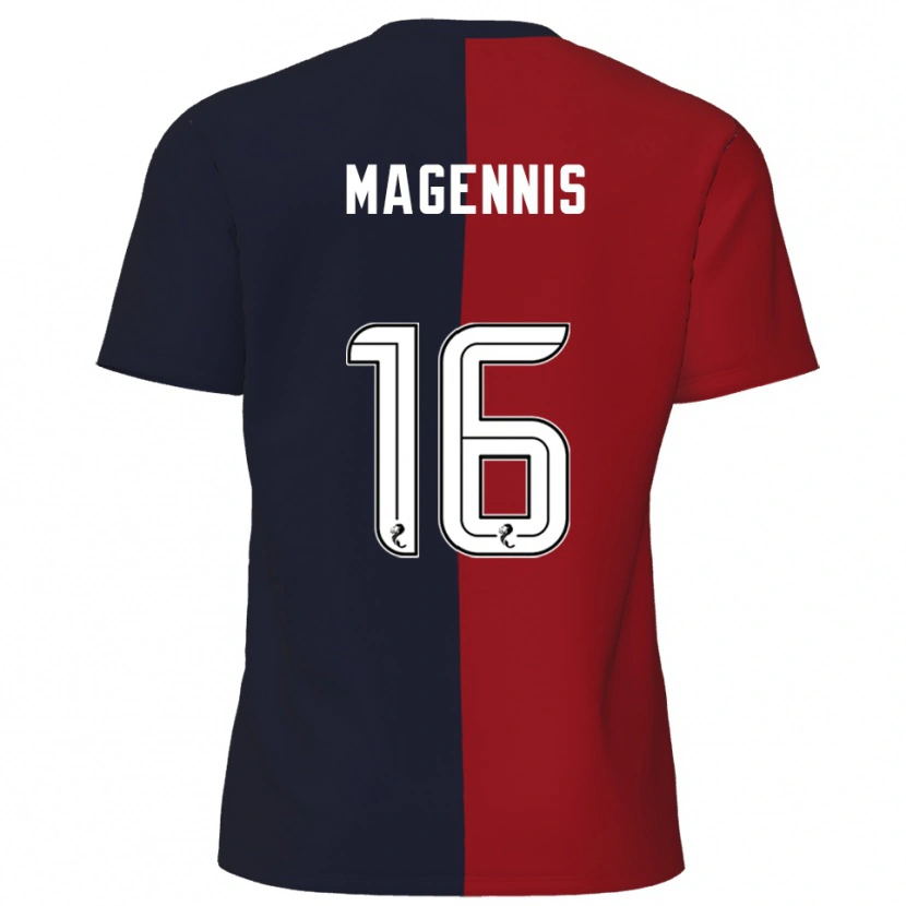 Danxen Hombre Camiseta Kyle Magennis #16 Rojo Azul Marino 2ª Equipación 2025/26 La Camisa México