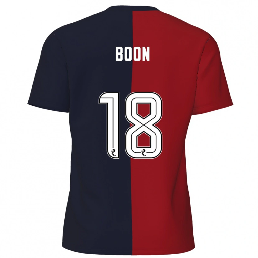 Danxen Hombre Camiseta Aiden Boon #18 Rojo Azul Marino 2ª Equipación 2025/26 La Camisa México