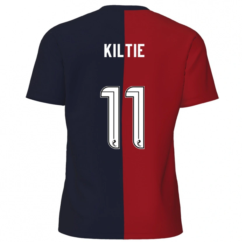 Danxen Hombre Camiseta Greg Kiltie #11 Rojo Azul Marino 2ª Equipación 2025/26 La Camisa México