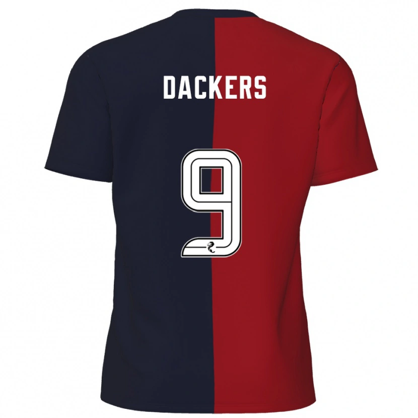 Danxen Hombre Camiseta Marcus Dackers #9 Rojo Azul Marino 2ª Equipación 2025/26 La Camisa México