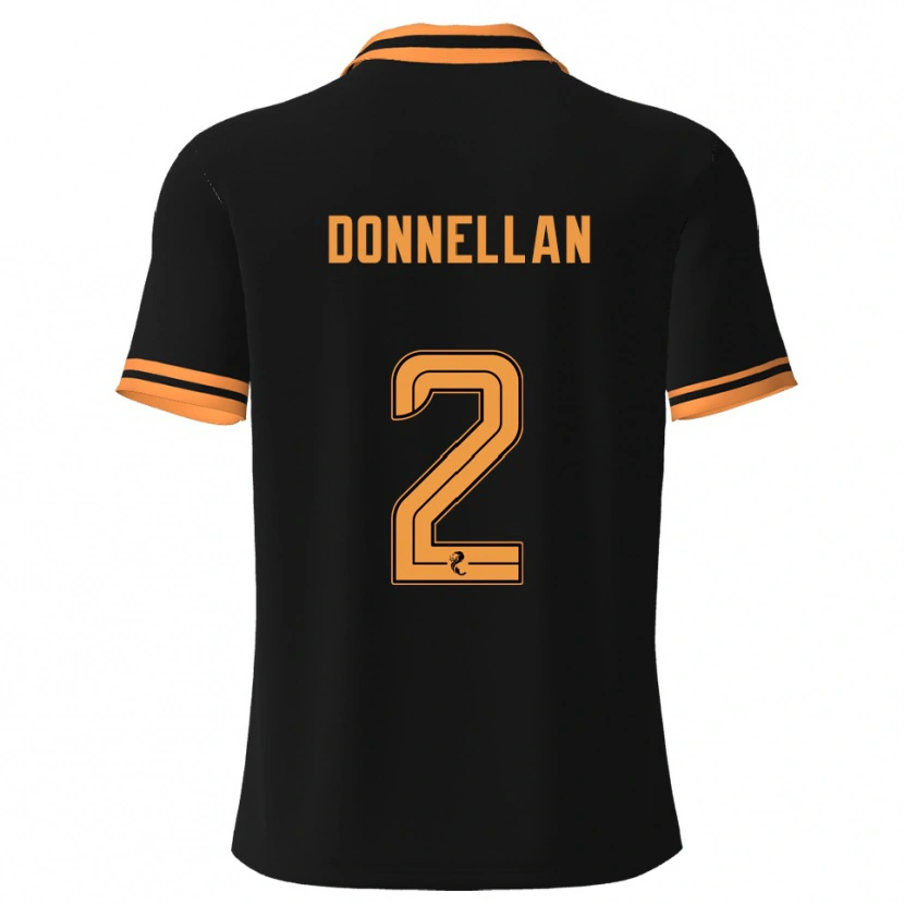 Danxen Hombre Camiseta Shaun Donnellan #2 Negro Amarillo 2ª Equipación 2025/26 La Camisa México