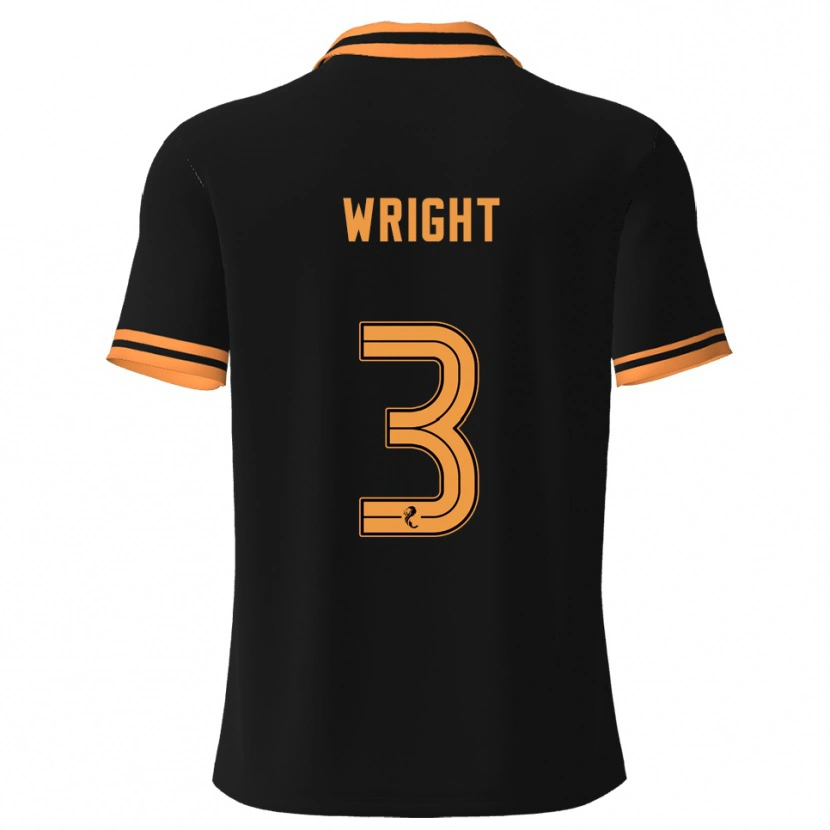 Danxen Hombre Camiseta Duncan Wright #3 Negro Amarillo 2ª Equipación 2025/26 La Camisa México
