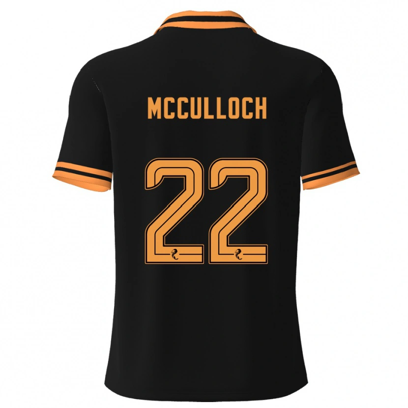 Danxen Hombre Camiseta Seren Mcculloch #22 Negro Amarillo 2ª Equipación 2025/26 La Camisa México