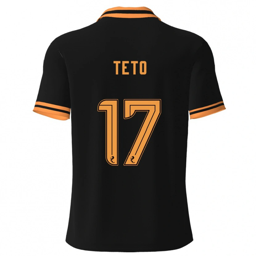 Danxen Hombre Camiseta Aphelele Teto #17 Negro Amarillo 2ª Equipación 2025/26 La Camisa México