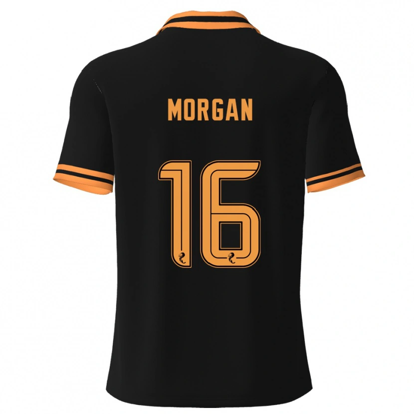 Danxen Hombre Camiseta Briony Morgan #16 Negro Amarillo 2ª Equipación 2025/26 La Camisa México