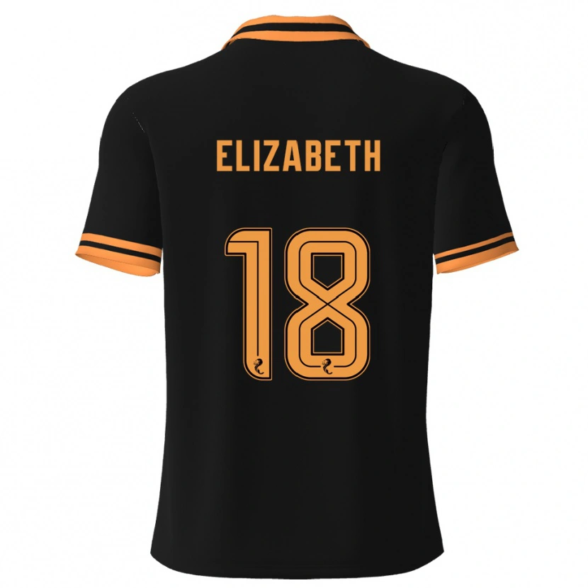 Danxen Hombre Camiseta Ashley Elizabeth #18 Negro Amarillo 2ª Equipación 2025/26 La Camisa México