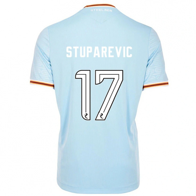 Danxen Hombre Camiseta Filip Stuparevic #17 Celeste 2ª Equipación 2025/26 La Camisa México