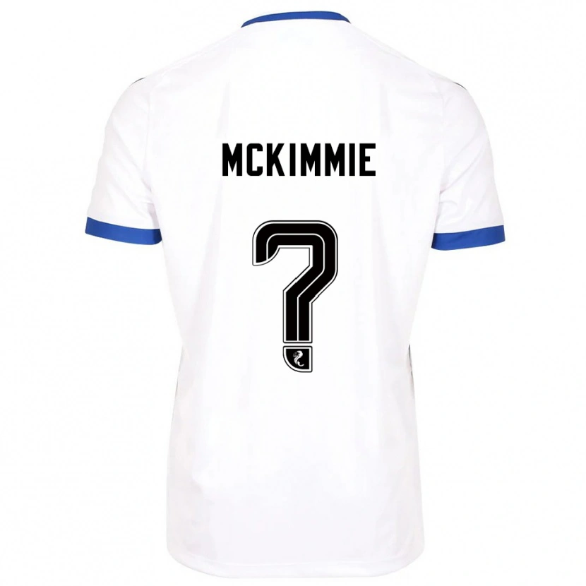 Danxen Hombre Camiseta Lucas Mckimmie #0 Blanco Azul 2ª Equipación 2025/26 La Camisa México