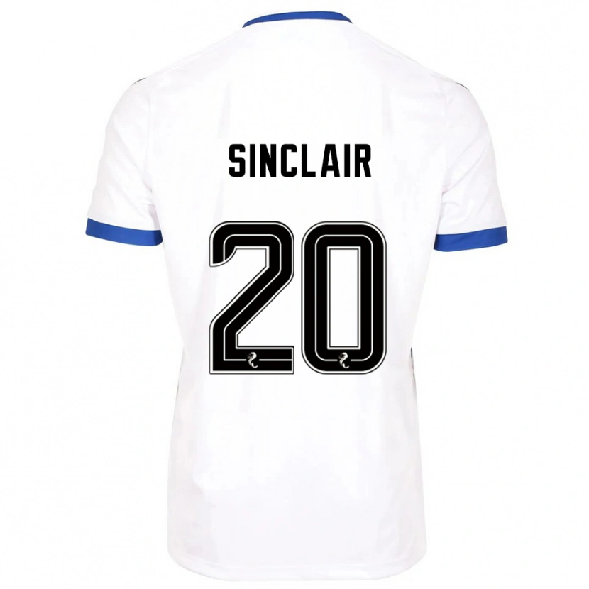 Danxen Hombre Camiseta Ross Sinclair #20 Blanco Azul 2ª Equipación 2025/26 La Camisa México