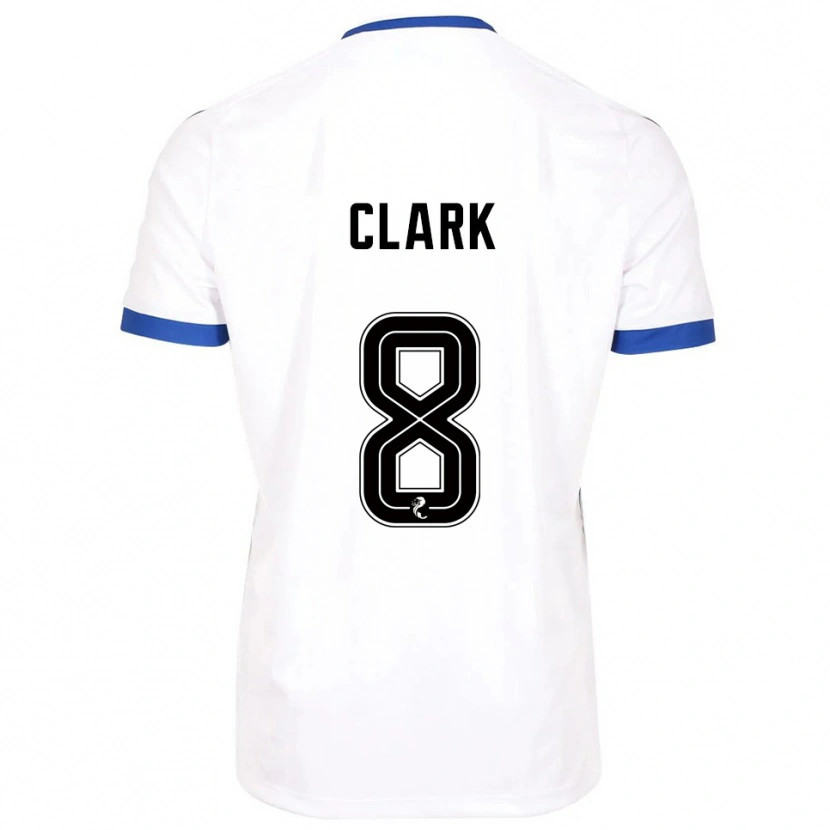 Danxen Hombre Camiseta Hannah Clark #8 Blanco Azul 2ª Equipación 2025/26 La Camisa México