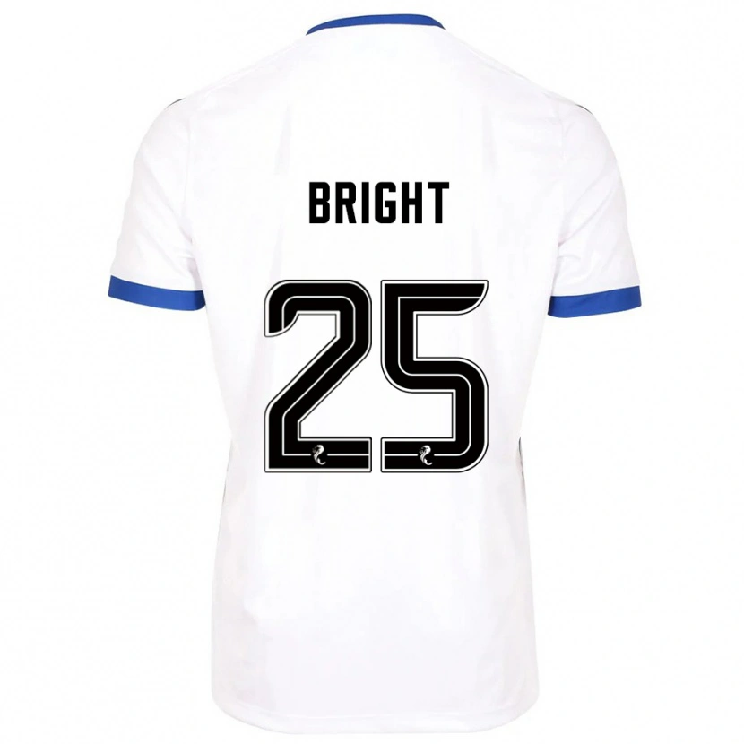 Danxen Hombre Camiseta Scott Bright #25 Blanco Azul 2ª Equipación 2025/26 La Camisa México