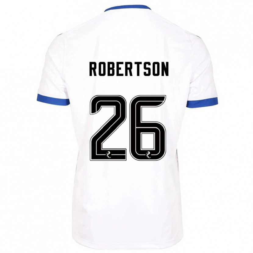 Danxen Hombre Camiseta Rebecca Robertson #26 Blanco Azul 2ª Equipación 2025/26 La Camisa México