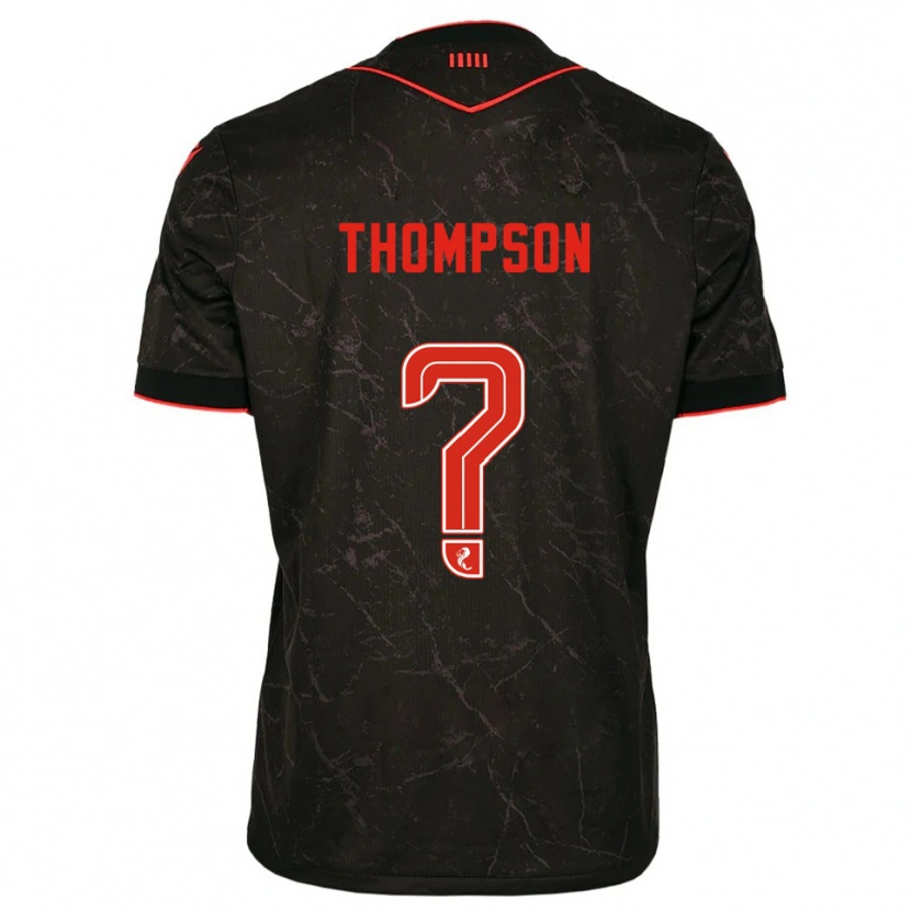 Danxen Hombre Camiseta Struan Thompson #0 Negro Rojo 2ª Equipación 2025/26 La Camisa México