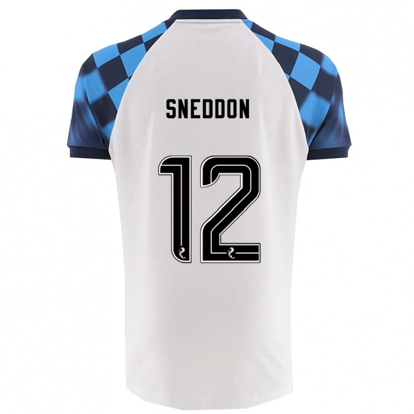 Danxen Hombre Camiseta Jamie Sneddon #12 Blanco Celeste 2ª Equipación 2025/26 La Camisa México