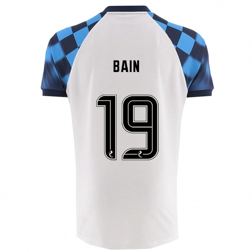 Danxen Hombre Camiseta Scott Bain #19 Blanco Celeste 2ª Equipación 2025/26 La Camisa México